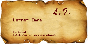 Lerner Imre névjegykártya