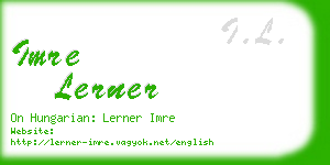 imre lerner business card